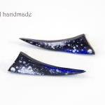 Hand painted galaxy ear studs