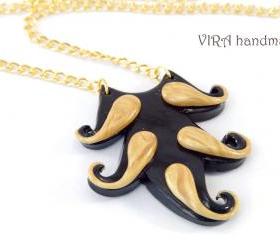 Moustache inspired necklace