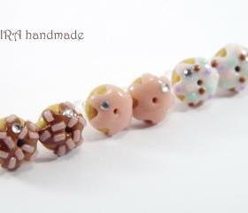 Set of 3 pairs doughnut ear studs