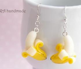 Cute banana earrings